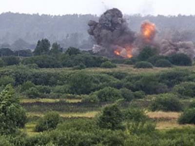 Взрывы боеприпасов на артиллерийских складах воинской части №96558 в Бузулукском