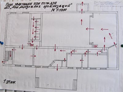 Библиотека в микрорайоне «Городок» занимает площадку запасного пожарного выхода 